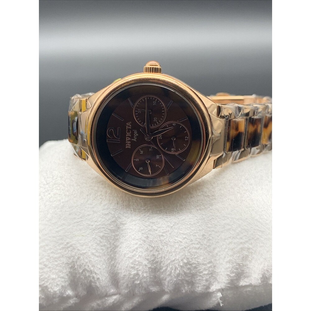 Invicta Women's 32064 Angel Lady Quartz 0 Brown And Gold Dial Watch-Need battery